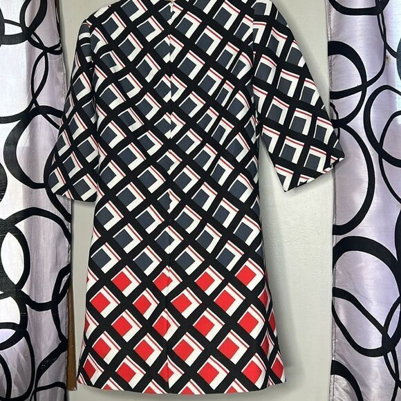 Banana Republic Geometric Colorful Mod 70’s Style Dress Size 0 - Picture 6 of 8